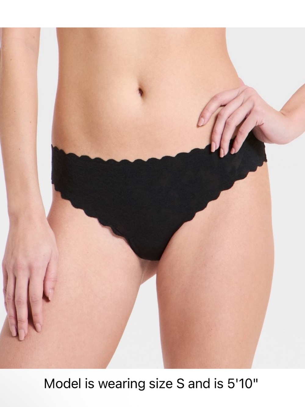 2 Seamless invisible Edge Bikini Panty - Black